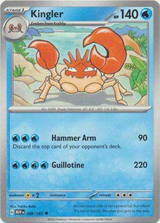 Pokemon Trading Card Game - Kingler - 099/165 - Uncommon Scarlet & Violet 151