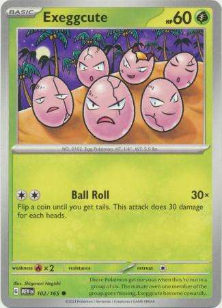 Pokemon Trading Card Game - Exeggcute - 102/165 - Common Scarlet & Violet 151