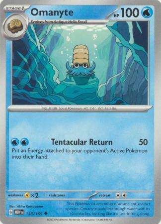 Pokemon Trading Card Game - Omanyte - 138/165 - Uncommon Scarlet & Violet 151