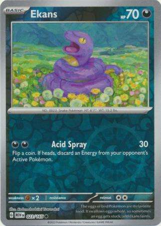 Pokemon Trading Card Game - Ekans - 023/165 - Common Reverse Holo Scarlet & Violet 151