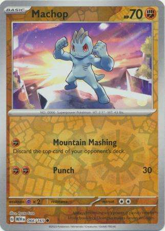 Pokemon Trading Card Game -  Machop - 066/165 - Common Reverse Holo Scarlet & Violet 151