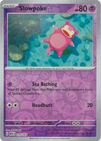 Pokemon Trading Card Game - Slowpoke - 079/165 - Common Reverse Holo Scarlet & Violet 151