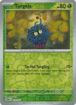 Pokemon Trading Card Game - Tangela - 114/165 - Common Reverse Holo Scarlet & Violet 151