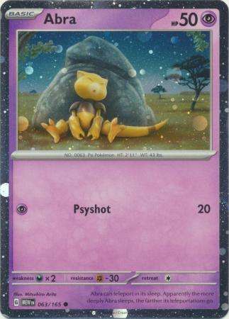 Pokemon Trading Card Game - Abra - 063/165 - Holo Promo Pokemon Promo