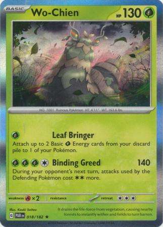 Pokemon Trading Card Game - Wo-Chien - 018/182 - Holo Rare Scarlet & Violet: Paradox Rift