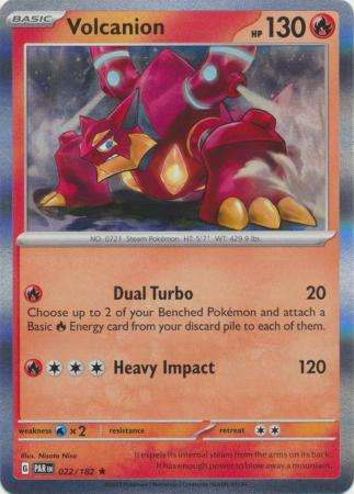 Pokemon Trading Card Game - Volcanion - 022/182 - Holo Rare Scarlet & Violet: Paradox Rift