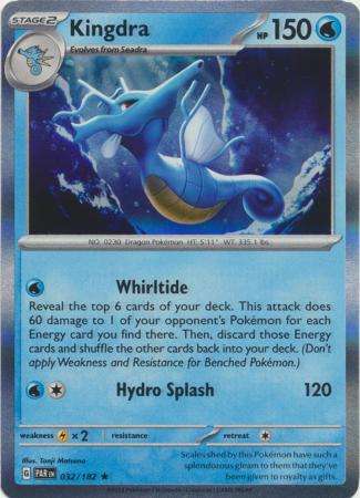 Pokemon Trading Card Game - Kingdra - 032/182 - Holo Rare Scarlet & Violet: Paradox Rift