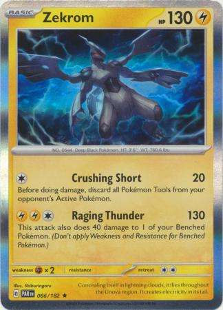 Pokemon Trading Card Game - Zekrom - 066/182 - Holo Rare Scarlet & Violet: Paradox Rift