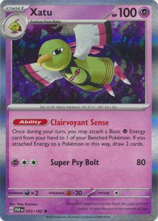 Pokemon Trading Card Game - Xatu - 072/182 - Holo Rare Scarlet & Violet: Paradox Rift
