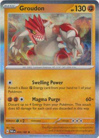 Pokemon Trading Card Game - Groudon - 093/182 - Holo Rare Scarlet & Violet: Paradox Rift
