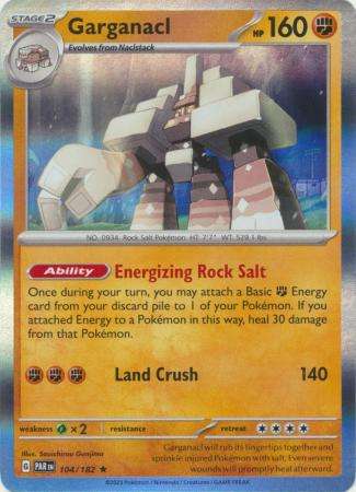 Pokemon Trading Card Game - Garganacl - 104/182 - Holo Rare Scarlet & Violet: Paradox Rift
