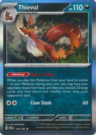 Pokemon Trading Card Game - Thievul - 120/182 - Holo Rare Scarlet & Violet: Paradox Rift
