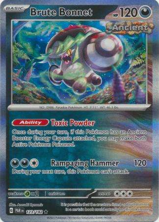 Pokemon Trading Card Game - Brute Bonnet - 123/182 - Holo Rare Scarlet & Violet: Paradox Rift