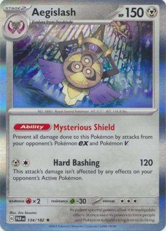 Pokemon Trading Card Game - Aegislash - 134/182 - Holo Rare Scarlet & Violet: Paradox Rift