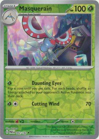 Pokemon Trading Card Game -  Masquerain - 002/182 - Uncommon Reverse Holo Scarlet & Violet: Paradox