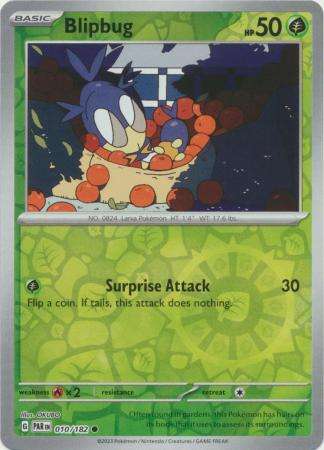 Pokemon Trading Card Game -   Blipbug - 010/182 - Common Reverse Holo Scarlet & Violet: Paradox Rift