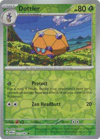 Pokemon Trading Card Game - Dottler - 011/182 - Common Reverse Holo Scarlet & Violet: Paradox Rift