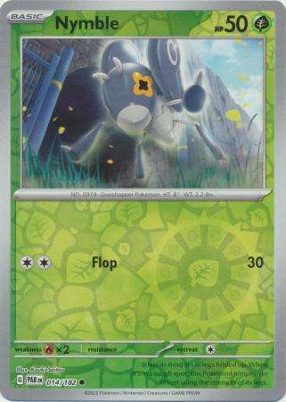 Pokemon Trading Card Game - Nymble - 014/182 - Common Reverse Holo Scarlet & Violet: Paradox Rift