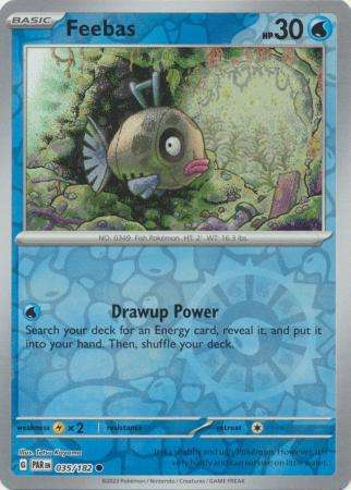 Pokemon Trading Card Game - Feebas - 035/182 - Common Reverse Holo Scarlet & Violet: Paradox Rift