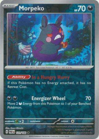 Pokemon Trading Card Game - Morpeko - 121/182 - Rare Reverse Holo Scarlet & Violet: Paradox Rift