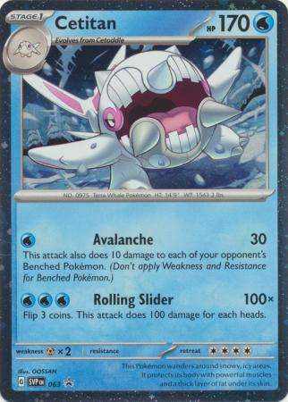 Pokemon Trading Card Game - Cetitan - SVP063 - Holo Promo Pokemon Scarlet & Violet