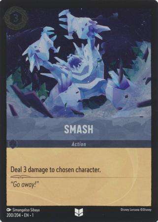 Disney Lorcana Trading Card Game - Smash - 200/204 - Uncommon Cold Foil