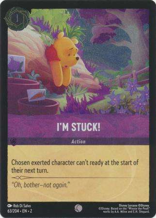 Disney Lorcana Trading Card Game - I'm Stuck! - 63/204 - Common Cold Foil Rise of the Floodborn Foil