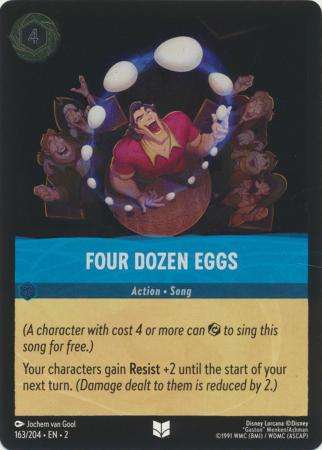 Disney Lorcana Trading Card Game - Four Dozen Eggs - 163/204 - Uncommon Cold Foil