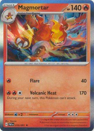 Pokemon Trading Card Game - Magmortar - 010/091 - Holo Rare Scarlet & Violet: Paldean Fates