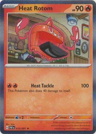 Pokemon Trading Card Game - Heat Rotom - 013/091 - Holo Rare Scarlet & Violet: Paldean Fates