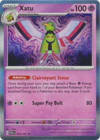 Pokemon Trading Card Game - Xatu - 026/091 - Holo Rare Scarlet & Violet: Paldean Fates