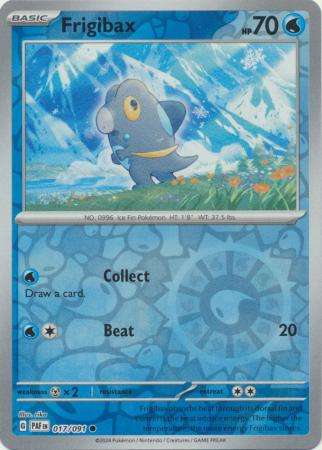 Pokemon Trading Card Game - Frigibax - 017/091 - Common Reverse Holo Scarlet & Violet: Paldean Fates