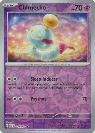 Pokemon Trading Card Game - Chimecho - 030/091 - Common Reverse Holo Scarlet & Violet: Paldean Fates