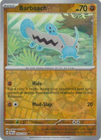 Pokemon Trading Card Game - Barboach - 050/091 - Common Reverse Holo Scarlet & Violet: Paldean Fates