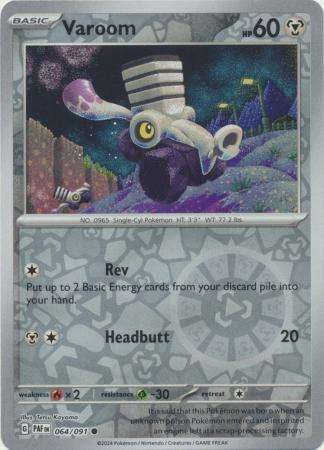Pokemon Trading Card Game - Varoom - 064/091 - Common Reverse Holo Scarlet & Violet: Paldean Fate