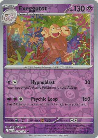 Pokemon Trading Card Game - Exeggutor - 024/091 - Holo Rare Reverse Holo Scarlet & Violet: Paldean F