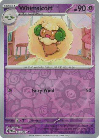 Pokemon Trading Card Game - Whimsicott - 035/091 - Uncommon Reverse Holo Scarlet & Violet: Paldean F
