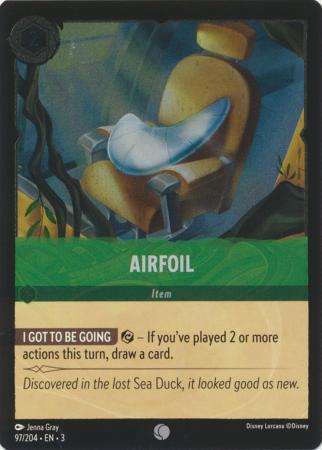 Disney Lorcana Trading Card Game - Airfoil - 97/204 - Common Cold Foil Into the Inklands