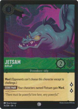 Disney Lorcana Trading Card Game - Jetsam - Riffraff - 76/204 - Common Cold Foil Into the Inklands