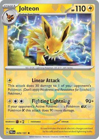 Pokemon Trading Card Game - Jolteon - 029/131 - Pokeball Reverse Holo Rare