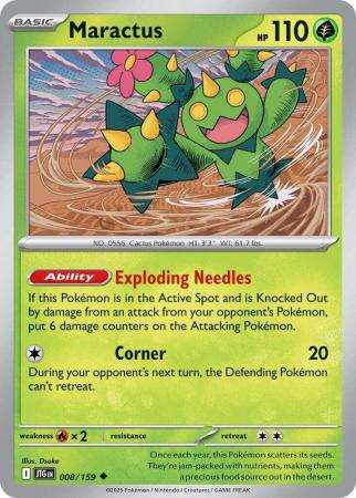 Pokemon Trading Card Game - Maractus - 008/159 - Uncommon - Journey together
