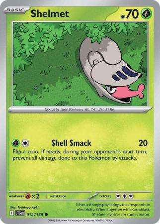 Pokemon Trading Card Game - Shelmet - 012/159 - Common - Journey together