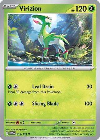 Pokemon Trading Card Game - Virizion - 015/159 - Uncommon - Journey together