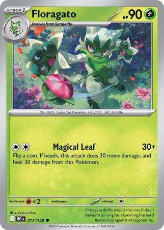 Pokemon Trading Card Game - Floragato - 017/159 - Common - Journey together