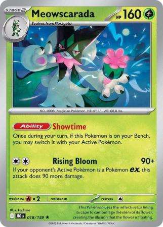 Pokemon Trading Card Game - Meowscarada - 018/159 - Rare Scarlet & Violet: Journey Together - Holo