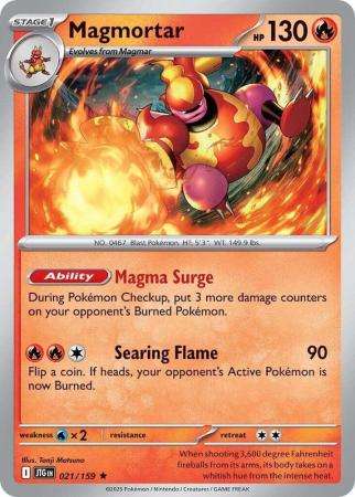 Pokemon Trading Card Game - Magmortar - 021/159 - Rare Scarlet & Violet: Journey Together - Holo
