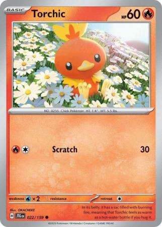Pokemon Trading Card Game - Torchic - 022/159 - Common Journey together