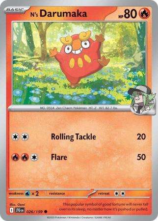 Pokemon Trading Card Game - N's Darumaka - 026/159 - Common Journey together