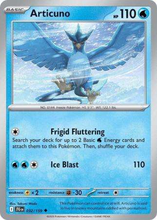 Pokemon Trading Card Game - Articuno - 032/159 - Uncommon Journey together