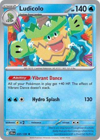 Pokemon Trading Card Game - Ludicolo - 037/159 - Rare Scarlet & Violet: Journey Together - Holo